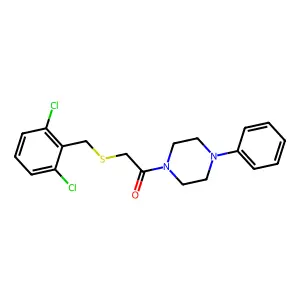 2-[(2,6-Dichlorobenzyl)sulfanyl]-1-(4-phenylpiperazin-1-yl)ethanone structure
