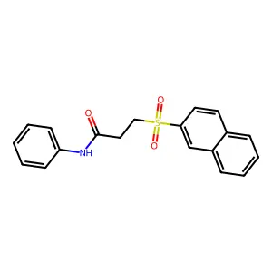 3-naphthalen-2-ylsulfonyl-N-phenylpropanamide structure