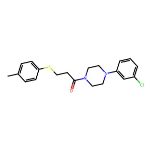 1-[4-(3-Chlorophenyl)piperazin-1-yl]-3-(4-methylphenyl)sulfanylpropan-1-one structure