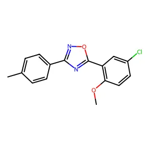 5-(5-Chloro-2-methoxyphenyl)-3-(4-methylphenyl)-1,2,4-oxadiazole structure