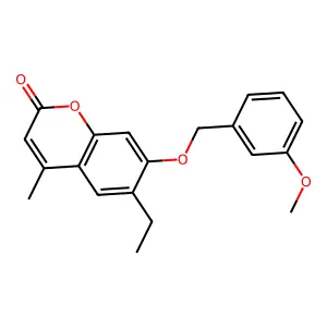 6-ethyl-7-[(3-methoxybenzyl)oxy]-4-methyl-2H-chromen-2-one structure