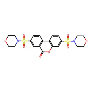 3,8-Bis(morpholin-4-ylsulfonyl)benzo[c]chromen-6-one structure