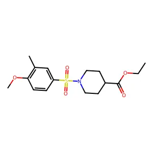 Ethyl 1-((4-methoxy-3-methylphenyl)sulfonyl)piperidine-4-carboxylate structure