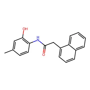 N-(2-hydroxy-4-methylphenyl)-2-(1-naphthyl)acetamide structure