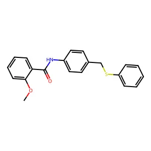 2-methoxy-N-{4-[(phenylsulfanyl)methyl]phenyl}benzamide structure