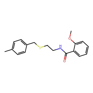 2-methoxy-N-{2-[(4-methylbenzyl)sulfanyl]ethyl}benzamide structure