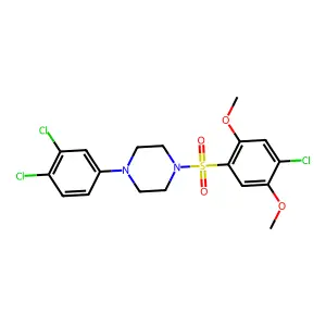 1-(4-Chloro-2,5-dimethoxybenzenesulfonyl)-4-(3,4-dichlorophenyl)piperazine structure