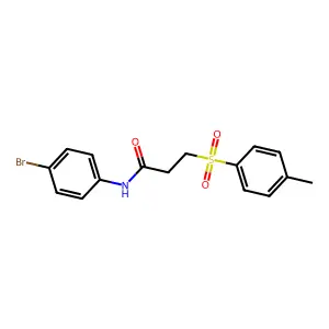N-(4-bromophenyl)-3-[(4-methylphenyl)sulfonyl]propanamide structure
