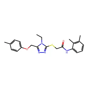 N-(2,3-dimethylphenyl)-2-[[4-ethyl-5-[(4-methylphenoxy)methyl]-1,2,4-triazol-3-yl]sulfanyl]acetamide structure
