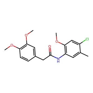 N-(4-chloro-2-methoxy-5-methylphenyl)-2-(3,4-dimethoxyphenyl)acetamide structure