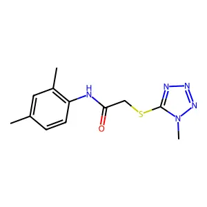 N-(2,4-dimethylphenyl)-2-(1-methyltetrazol-5-yl)sulfanylacetamide structure