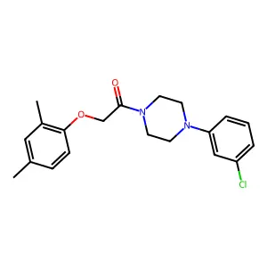 1-[4-(3-Chlorophenyl)piperazin-1-yl]-2-(2,4-dimethylphenoxy)ethanone structure