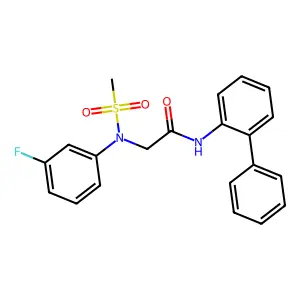2-(3-fluoro-N-methylsulfonylanilino)-N-(2-phenylphenyl)acetamide structure