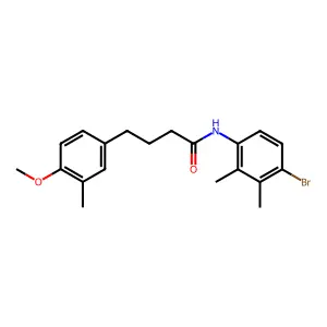 N-(4-bromo-2,3-dimethylphenyl)-4-(4-methoxy-3-methylphenyl)butanamide structure