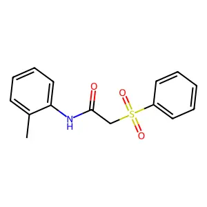 2-(benzenesulfonyl)-N-(2-methylphenyl)acetamide structure