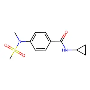 N-cyclopropyl-4-[methyl(methylsulfonyl)amino]benzamide structure
