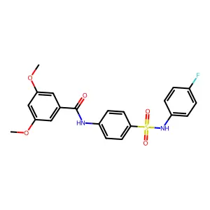N-[4-[(4-fluorophenyl)sulfamoyl]phenyl]-3,5-dimethoxybenzamide structure