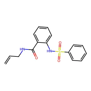 2-(benzenesulfonamido)-N-prop-2-enylbenzamide structure