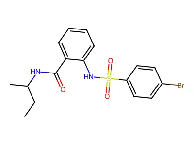 2-[(4-bromophenyl)sulfonylamino]-N-butan-2-ylbenzamide structure