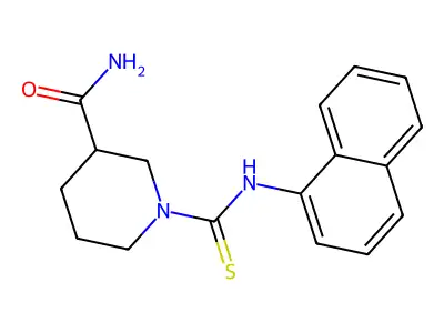 1-(Naphthalen-1-ylcarbamothioyl)piperidine-3-carboxamide structure