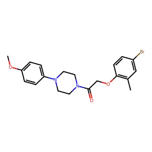 2-(4-Bromo-2-methylphenoxy)-1-[4-(4-methoxyphenyl)piperazin-1-yl]ethanone structure
