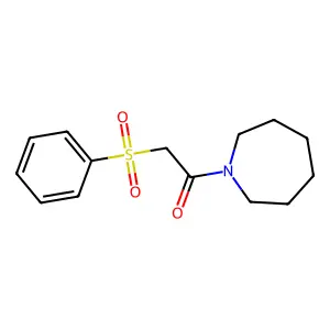 1-(Azepan-1-yl)-2-(benzenesulfonyl)ethanone structure