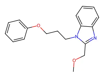 2-(Methoxymethyl)-1-(3-phenoxypropyl)benzimidazole structure