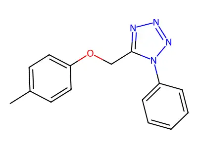 5-[(4-methylphenoxy)methyl]-1-phenyl-1H-tetrazole structure