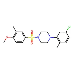 1-(5-Chloro-2-methylphenyl)-4-(4-methoxy-3-methylphenyl)sulfonylpiperazine structure