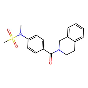 N-[4-(3,4-dihydro-2(1H)-isoquinolinylcarbonyl)phenyl]-N-methylmethanesulfonamide structure