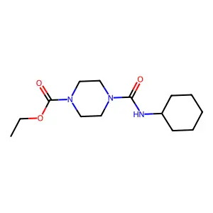Ethyl 4-[(cyclohexylamino)carbonyl]-1-piperazinecarboxylate structure