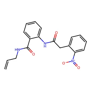 2-[[2-(2-nitrophenyl)acetyl]amino]-N-prop-2-enylbenzamide structure