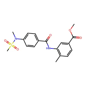 methyl 4-methyl-3-(4-(N-methylmethylsulfonamido)benzamido)benzoate structure