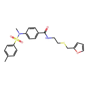 N-[2-(furan-2-ylmethylsulfanyl)ethyl]-4-[methyl-(4-methylphenyl)sulfonylamino]benzamide structure
