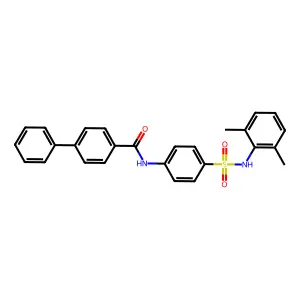 N-[4-[(2,6-dimethylphenyl)sulfamoyl]phenyl]-4-phenylbenzamide structure