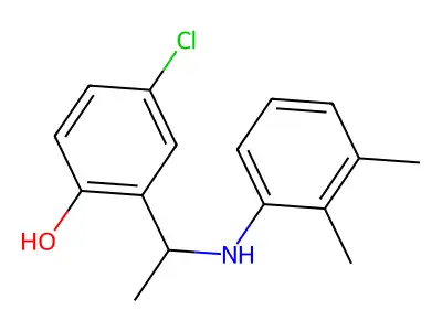 4-Chloro-2-[1-(2,3-dimethylanilino)ethyl]phenol structure