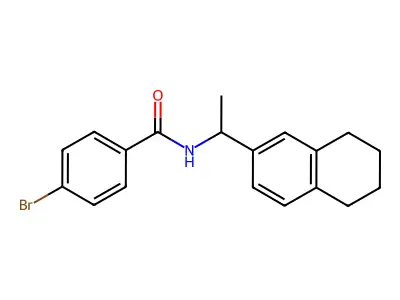 4-bromo-N-[1-(5,6,7,8-tetrahydronaphthalen-2-yl)ethyl]benzamide structure