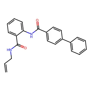2-[(4-phenylbenzoyl)amino]-N-prop-2-enylbenzamide structure