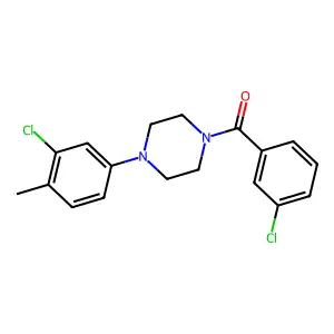 4-(3-Chloro-4-methylphenyl)piperazinyl 3-chlorophenyl ketone structure