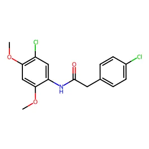 N-(5-chloro-2,4-dimethoxyphenyl)-2-(4-chlorophenyl)acetamide structure