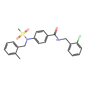 N-(2-chlorobenzyl)-4-[(2-methylbenzyl)(methylsulfonyl)amino]benzamide structure