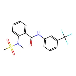 2-[methyl(methylsulfonyl)amino]-N-[3-(trifluoromethyl)phenyl]benzamide structure