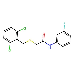 2-[(2,6-dichlorobenzyl)sulfanyl]-N-(3-fluorophenyl)acetamide structure