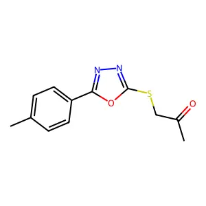 1-[[5-(4-Methylphenyl)-1,3,4-oxadiazol-2-yl]sulfanyl]propan-2-one structure