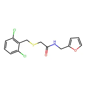 2-(2,6-Dichloro-benzylsulfanyl)-N-furan-2-ylmethyl-acetamide structure