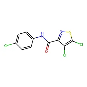 4,5-dichloro-N-(4-chlorophenyl)isothiazole-3-carboxamide structure