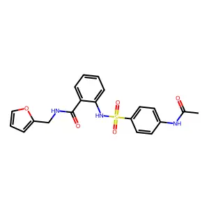 2-(4-Acetamidophenylsulfonamido)-N-(furan-2-ylmethyl)benzamide structure
