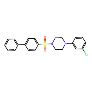 1-{[1,1'-Biphenyl]-4-sulfonyl}-4-(3-chlorophenyl)piperazine structure