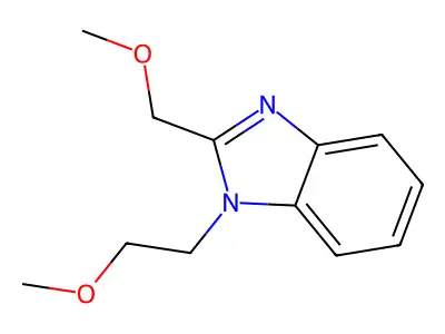 1-(2-Methoxyethyl)-2-(methoxymethyl)benzimidazole structure