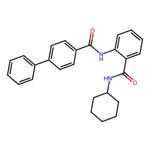 N-cyclohexyl-2-[(4-phenylbenzoyl)amino]benzamide structure